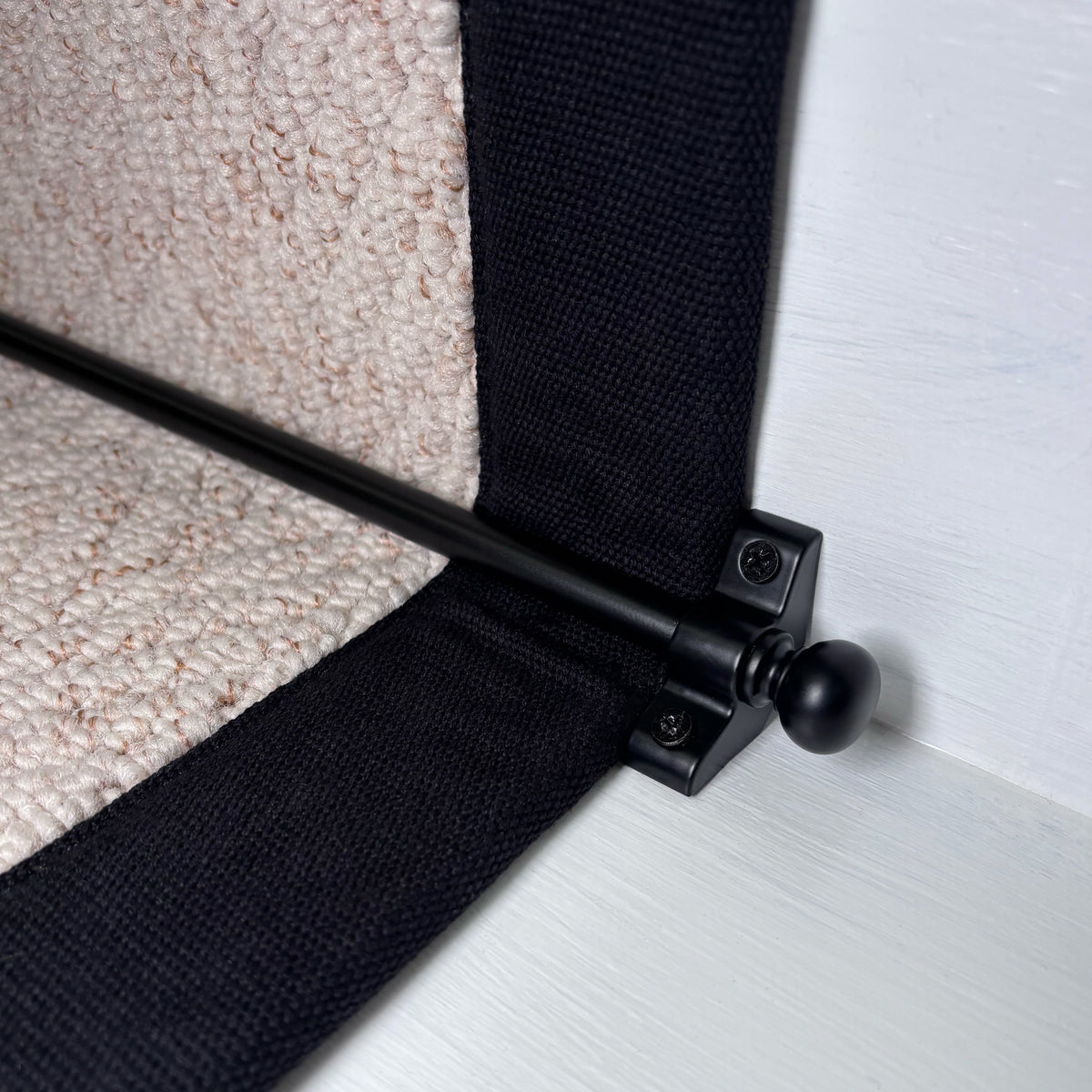 Ascot Matt Black Stair Rod